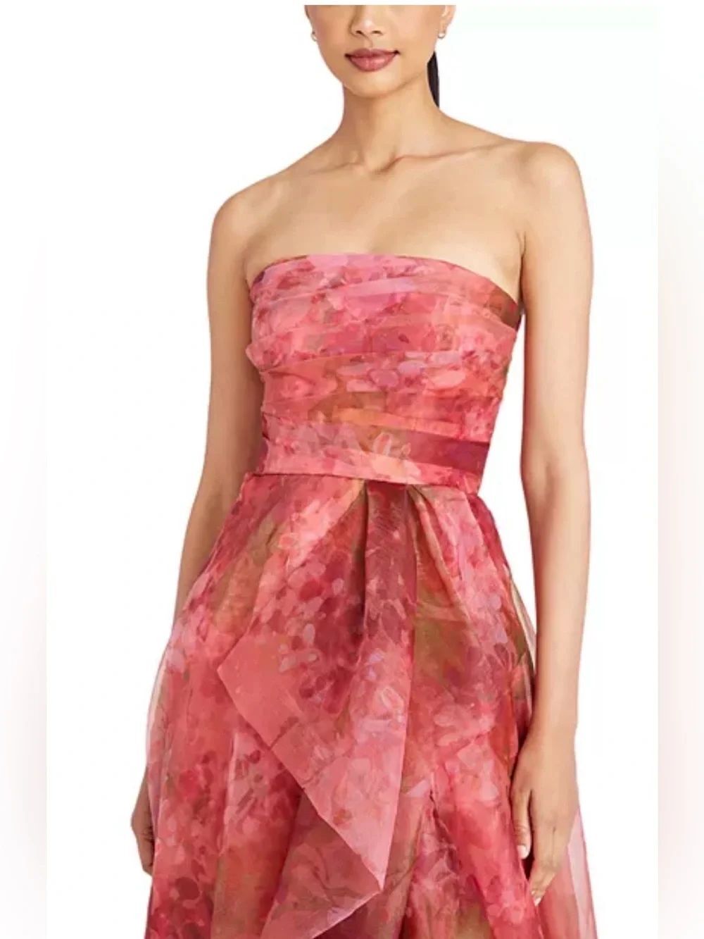 Theia Fahreta Floral Strapless Gown Size 8 NEW with tag - Picture 2 of 12